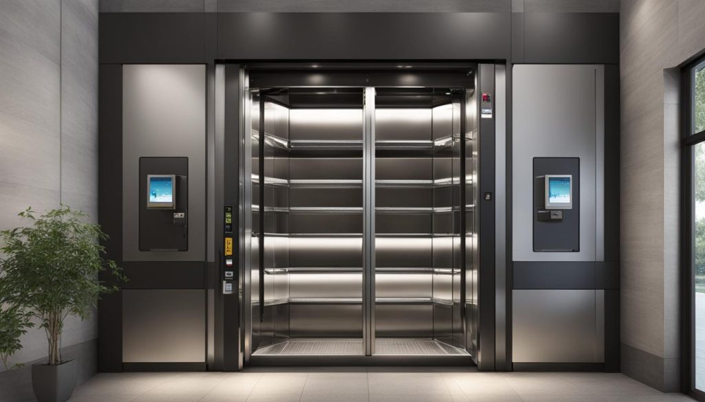 Service Lift in hotel lobby