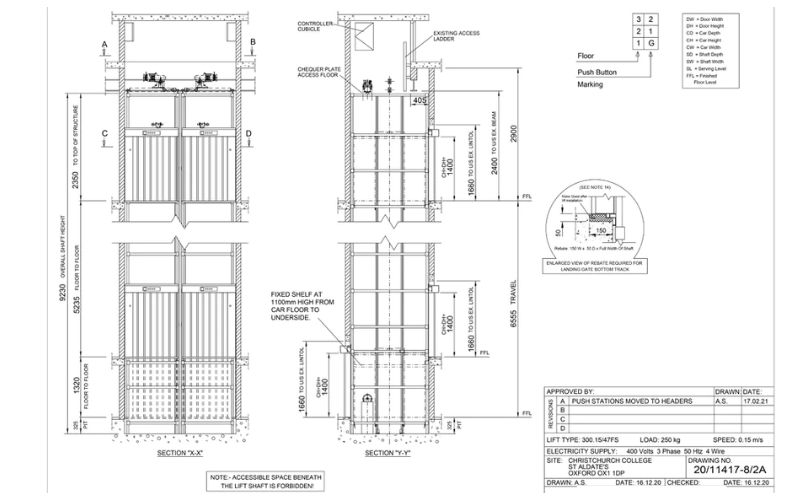Dumbwaiter and Goods Lift Drawings for Integrating into Architectural Projects