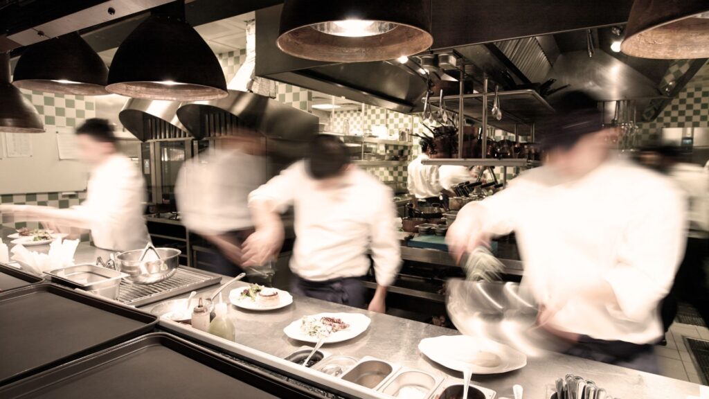 kitchen food lift dumbwaiter busy service restaurant