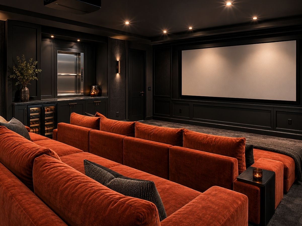 A dumbwaiter visual inside a cinema room